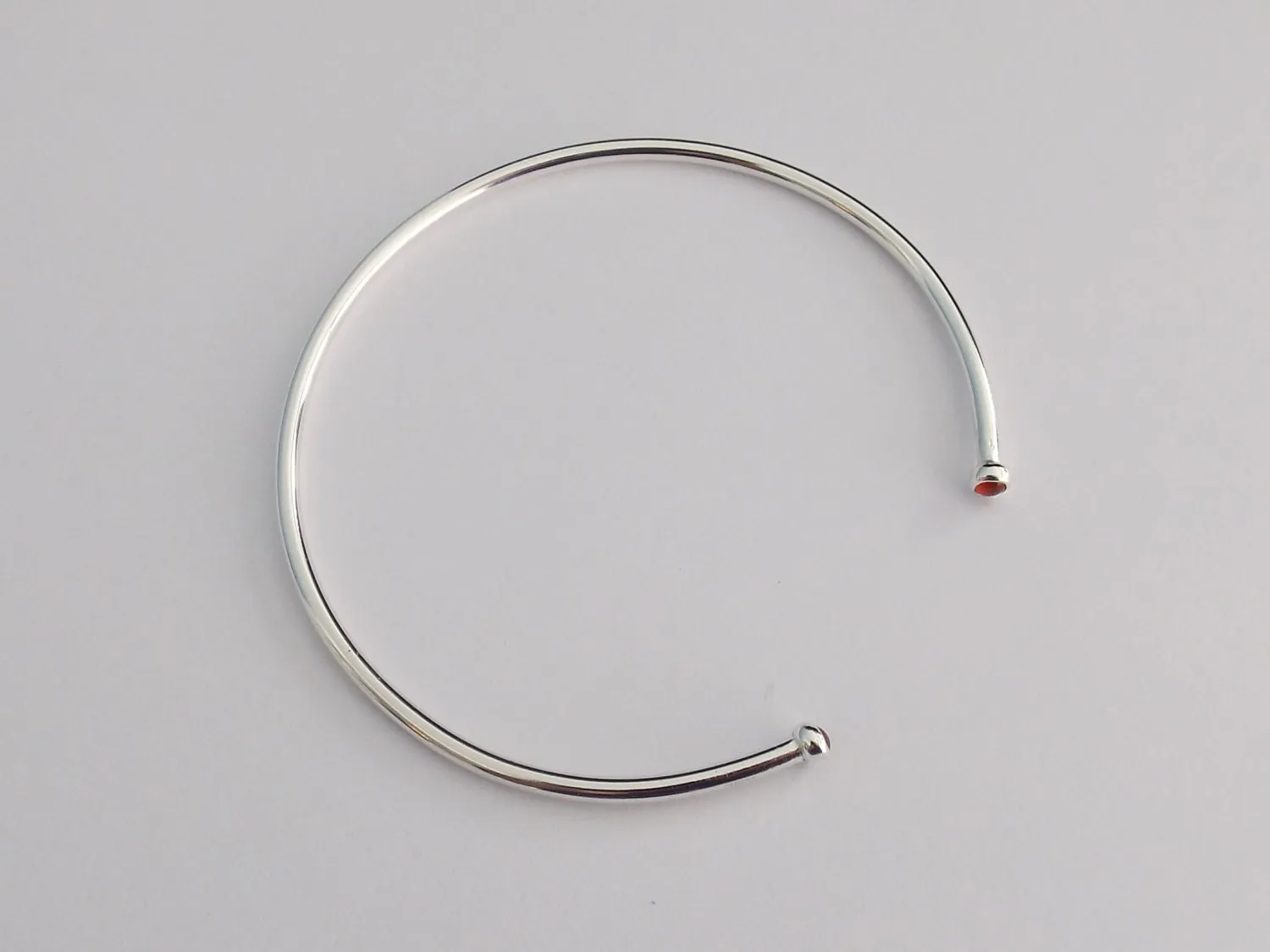 Open Silver Cuff Bracelet, Double Stone Cuff Bracelet, Carnelian Cuff, Carnelian Bracelet, Simple, Layer Bracelet, Carnelian, Horseshoe