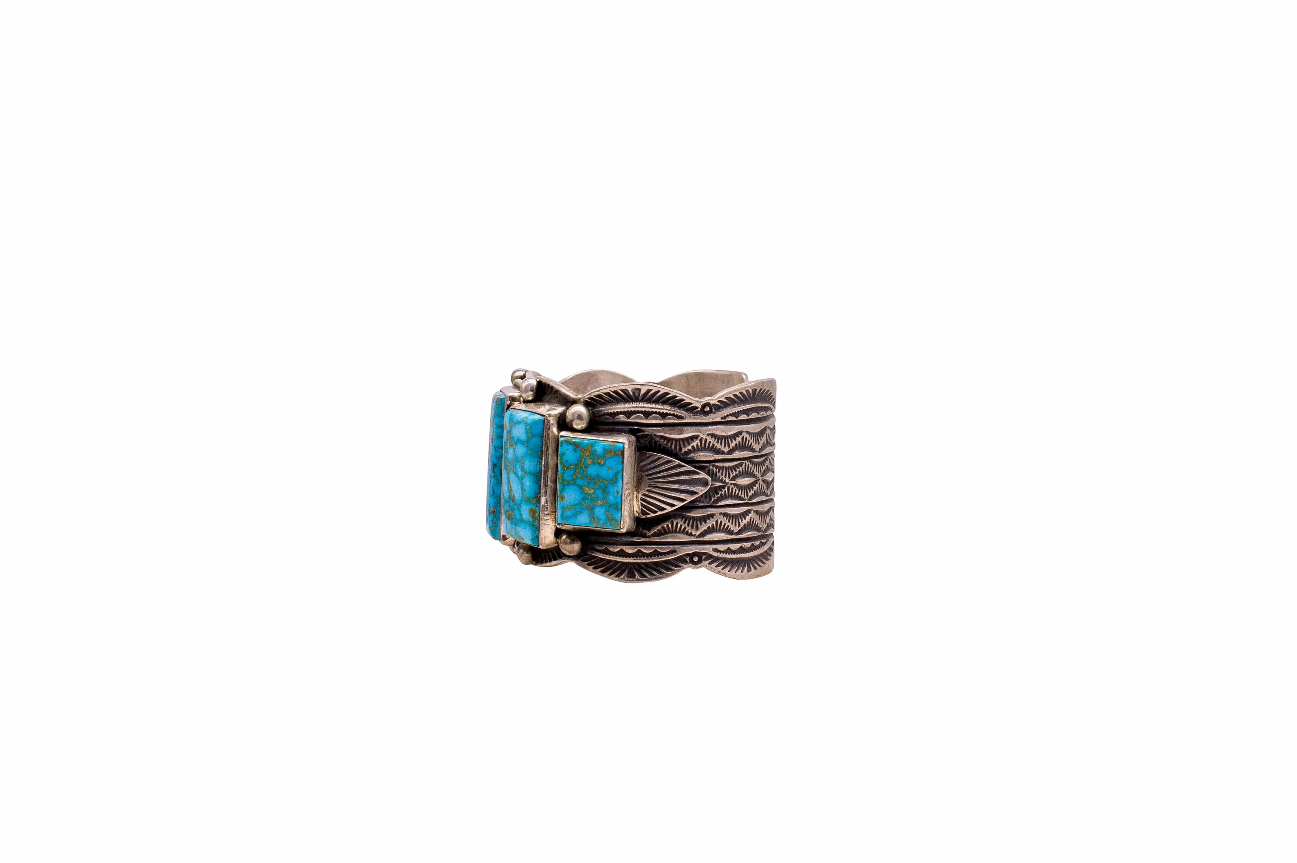 Pilot Mountain Turquoise Cuff | Guy Hoskie